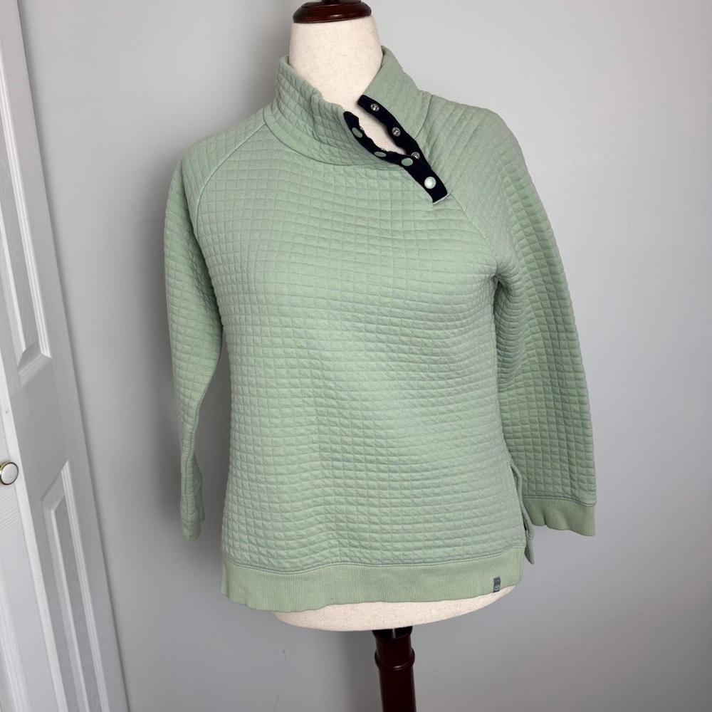 Women's Green Quilted Sweater